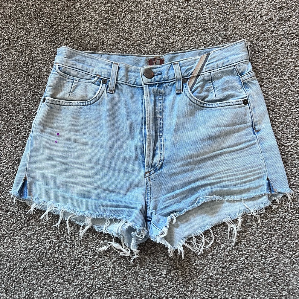 Perfectly Distressed Jean Atelier Cut Off Shorts Sz. 25